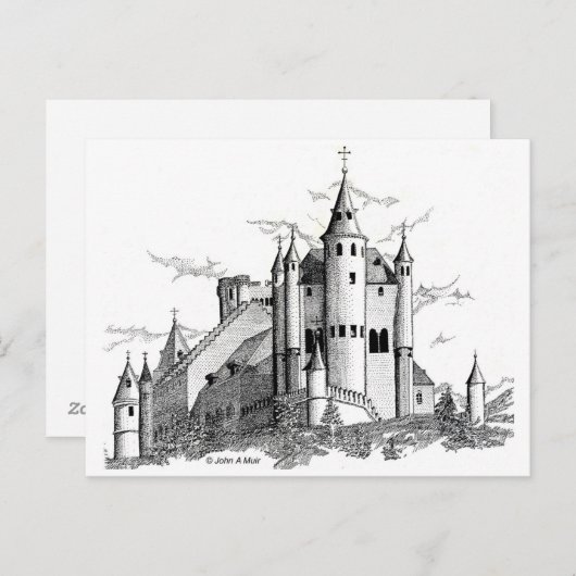 Briefkaart - Spaans kasteel (Voorkant / Achterkant)