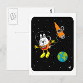 Briefkaart Space Bunny (Voorkant / Achterkant)