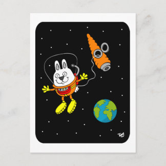 Briefkaart Space Bunny