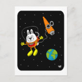 Briefkaart Space Bunny (Voorkant)