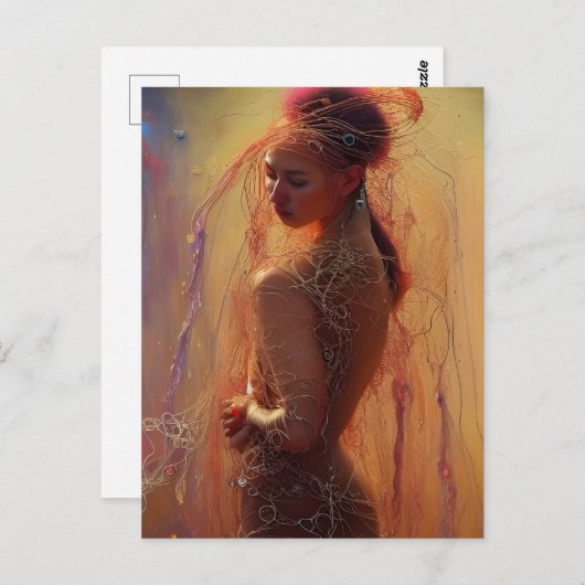 Briefkaart Spaghetti Clothing Model (Voorkant / Achterkant)