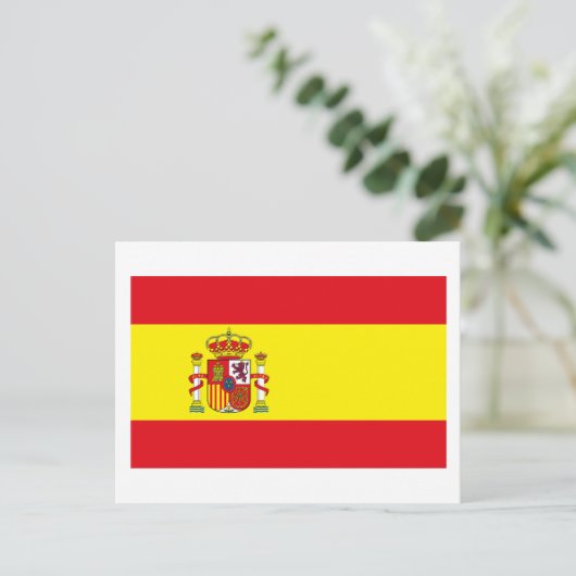 Briefkaart Spanje-vlag (Staand voorkant)