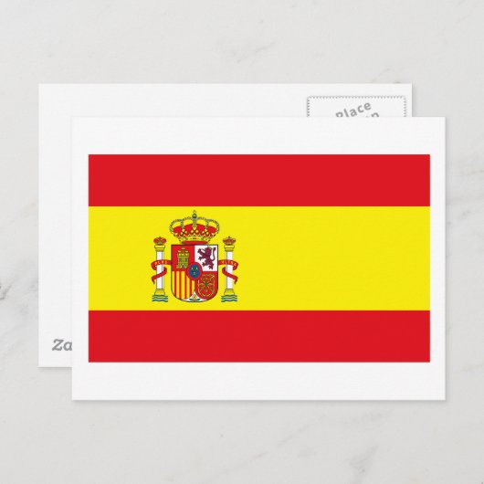 Briefkaart Spanje-vlag (Voorkant / Achterkant)