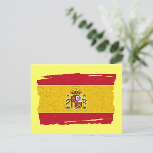BRIEFKAART SPANJE VLAG (Staand voorkant)