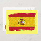BRIEFKAART SPANJE VLAG (Voorkant / Achterkant)
