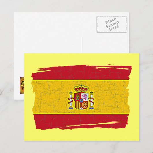 BRIEFKAART SPANJE VLAG (Voorkant / Achterkant)