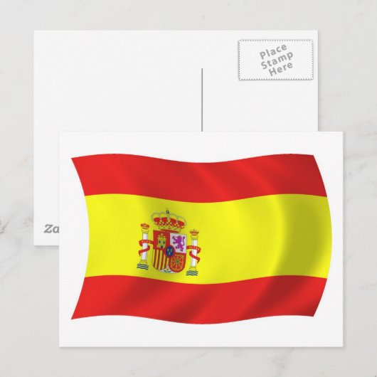 Briefkaart Spanje-vlag (Voorkant / Achterkant)
