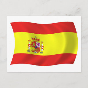Briefkaart Spanje-vlag