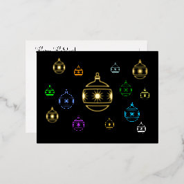 Briefkaart - Sparkeling Holiday Ornaments