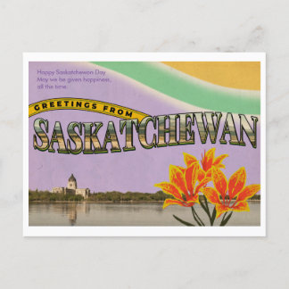  Briefkaart (speciaal voor Saskatchewan Dag)