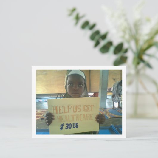 Briefkaart speciale projecten van Baitul Salaam (Staand voorkant)