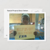 Briefkaart speciale projecten van Baitul Salaam (Voorkant / Achterkant)