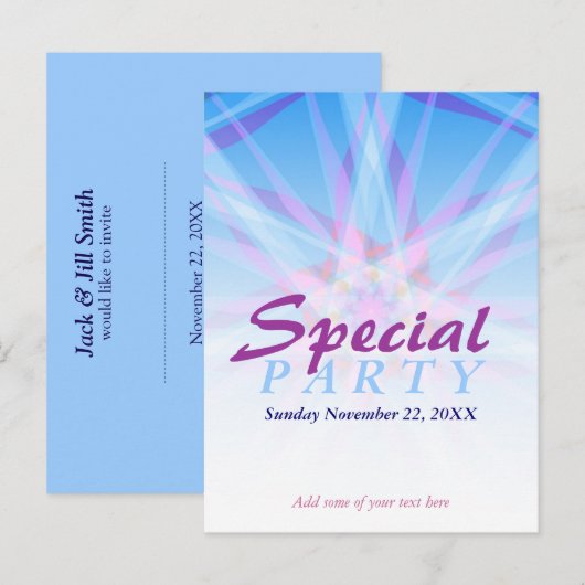 Briefkaart speciale sjabloon (Voorkant / Achterkant)