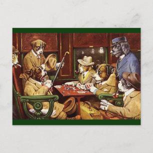 Briefkaart speelkaarten voor honden