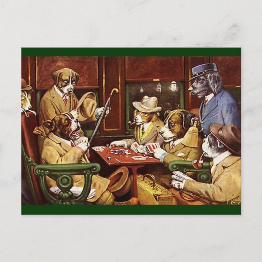 Briefkaart speelkaarten voor honden (Voorkant)