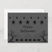 Briefkaart Spider Halloween (Voorkant / Achterkant)