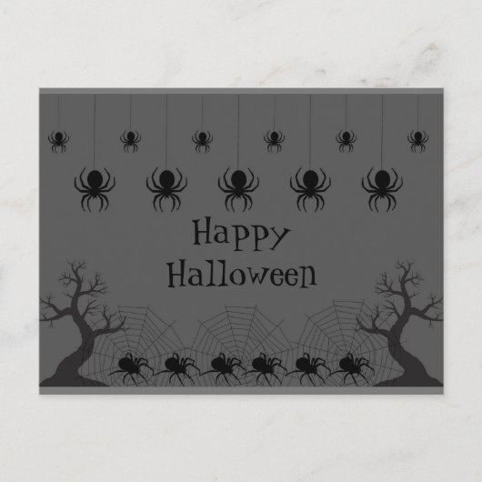 Briefkaart Spider Halloween (Voorkant)