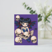 briefkaart "Spiders en Skulls" (Staand voorkant)