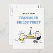 Briefkaart Spiro & Pusho Teamwork Quotes (Voorkant / Achterkant)