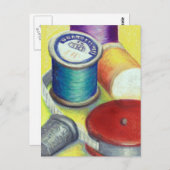 Briefkaart - Spoelen van draad voor het Kwartriool (Voorkant / Achterkant)