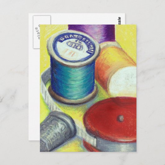 Briefkaart - Spoelen van draad voor het Kwartriool (Voorkant / Achterkant)