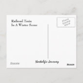 Briefkaart ~ SPOORLIJN IN EEN PINEY WINTER-SCHERM (Achterkant)