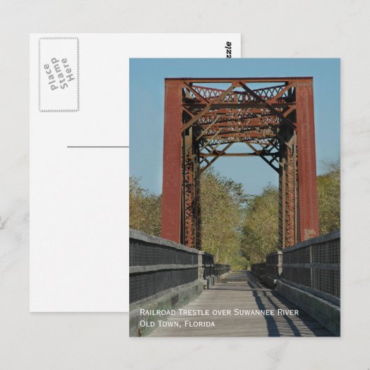 Briefkaart Spoorweg Trestle (Voorkant / Achterkant)