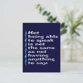Briefkaart spreken (Staand voorkant)