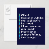 Briefkaart spreken (Voorkant / Achterkant)