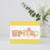 BRIEFKAART SPRING Floral Design (Staand voorkant)