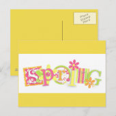 BRIEFKAART SPRING Floral Design (Voorkant / Achterkant)