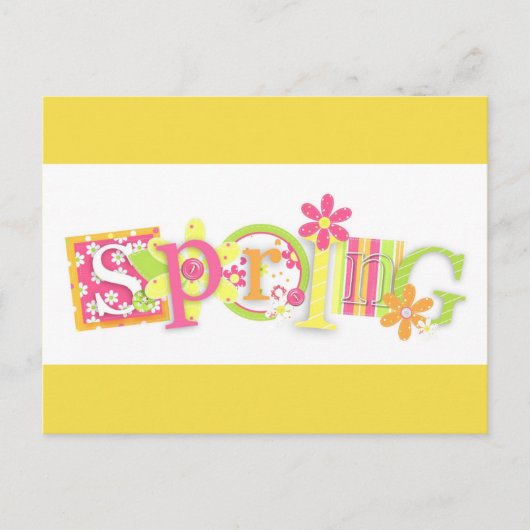 BRIEFKAART SPRING Floral Design (Voorkant)