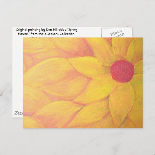 briefkaart "Spring Flowers" (Voorkant / Achterkant)