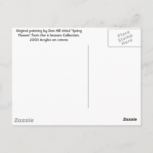briefkaart "Spring Flowers" (Achterkant)