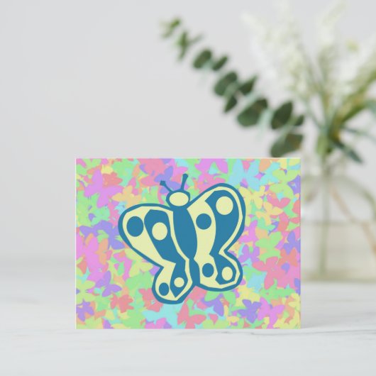 Briefkaart Springtime-Butterflies (Staand voorkant)