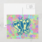 Briefkaart Springtime-Butterflies (Voorkant / Achterkant)
