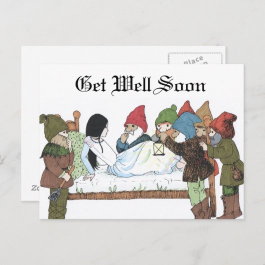 Briefkaart  Sprookje Antiek Afbeelding (Voorkant / Achterkant)