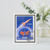 Briefkaart Sputnik 4 Vostok ruimtevaartuig (Staand voorkant)