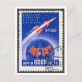 Briefkaart Sputnik 4 Vostok ruimtevaartuig (Voorkant)