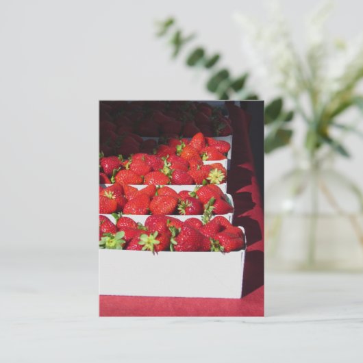 Briefkaart - Srawberry Baskets (vrt) (Staand voorkant)