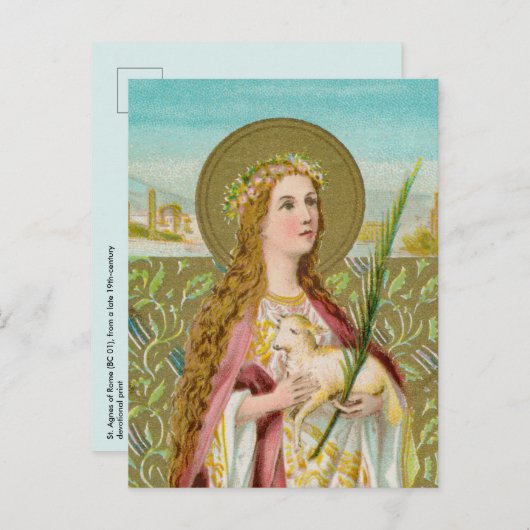 Briefkaart St. Agnes van Rome (BC 01) (Voorkant / Achterkant)