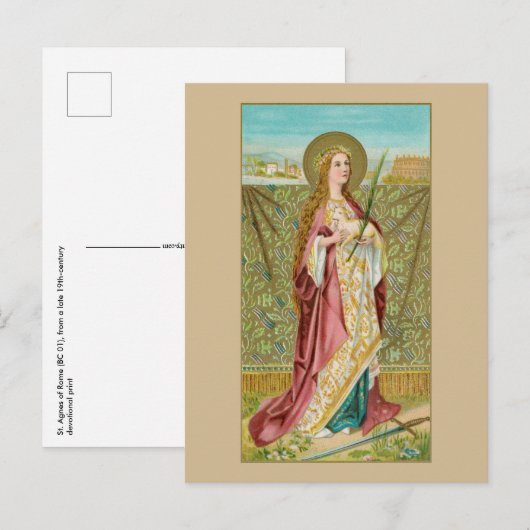 Briefkaart St. Agnes van Rome (BC 01) (Voorkant / Achterkant)