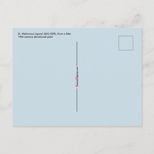 Briefkaart St. Alphonsus Liguori (SAU 039) (Achterkant)