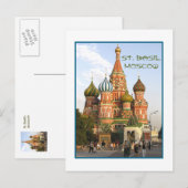 briefkaart, St.Basil's, Moskou Briefkaart (Voorkant / Achterkant)