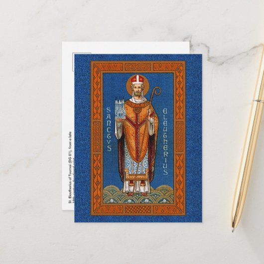 Briefkaart St. Eleutherius Tournai (DG 01) (Voorkant / Achterkant in situ)