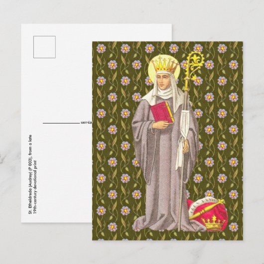 Briefkaart St. Etheldreda (Audrey) (P 003) (Voorkant / Achterkant)
