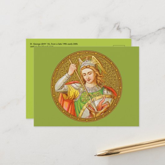 Briefkaart St. George (SNV 13) (Voorkant / Achterkant in situ)