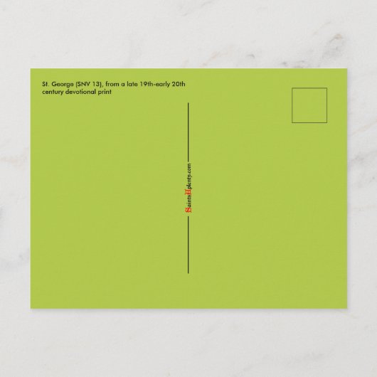 Briefkaart St. George (SNV 13) (Achterkant)