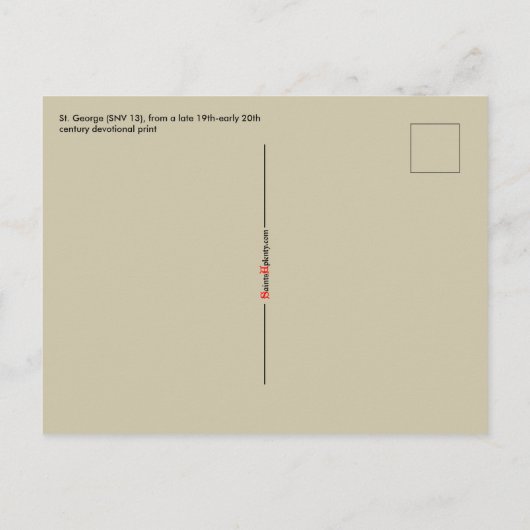 Briefkaart St. George (SNV 13) (Achterkant)