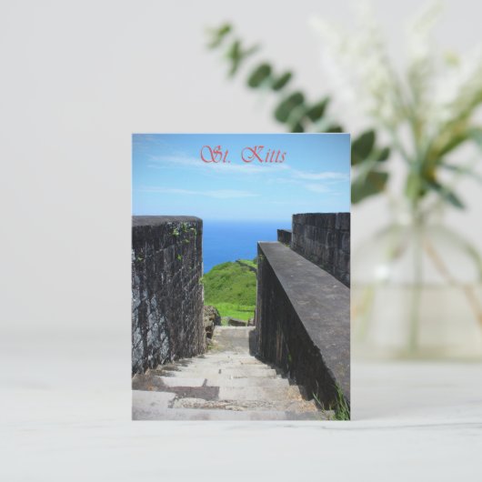 Briefkaart St. Kitts (Staand voorkant)